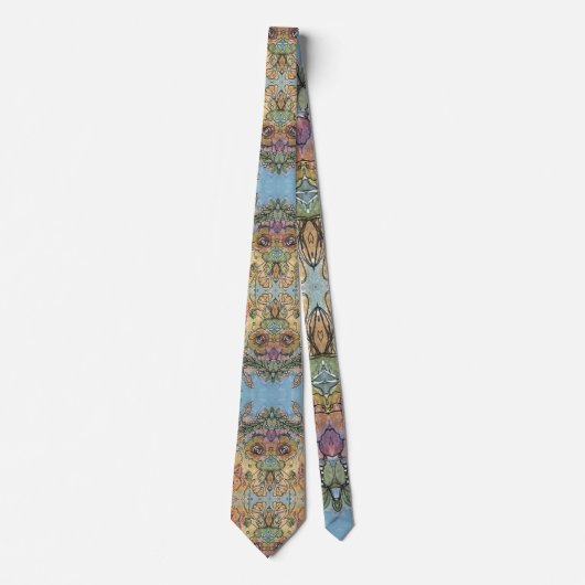 grillige chique bloementuin Waterverf schilderij Stropdas (Voorkant)