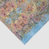 grillige chique bloementuin Waterverf schilderij Tissuepapier (Detail)