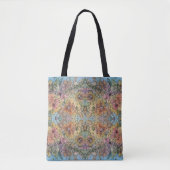 grillige chique bloementuin Waterverf schilderij Tote Bag (Voorkant)