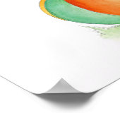 Grillige circusolifant op een bal kinderkamer post poster (Hoek)