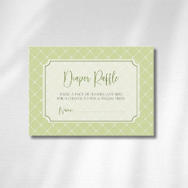 Grillige Citrus Groen Diamant Luier Raffle Informatiekaartje