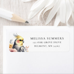 Grillige Cockatiel Vogel Retouradres Label