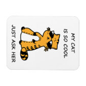 grillige coole kat magneet (Horizontaal)