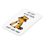 grillige coole kat magneet (Linkerzijde)