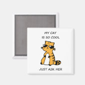 grillige coole kat magneet (Voorkant / Achterkant)