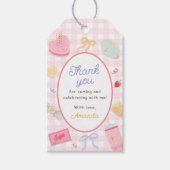 Grillige Coquette Roze Handgetekend Cadeaulabel (Voorkant)