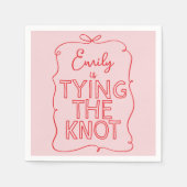 Grillige coquette strik bindende knoop bruidsmeisj servet (Voorkant)