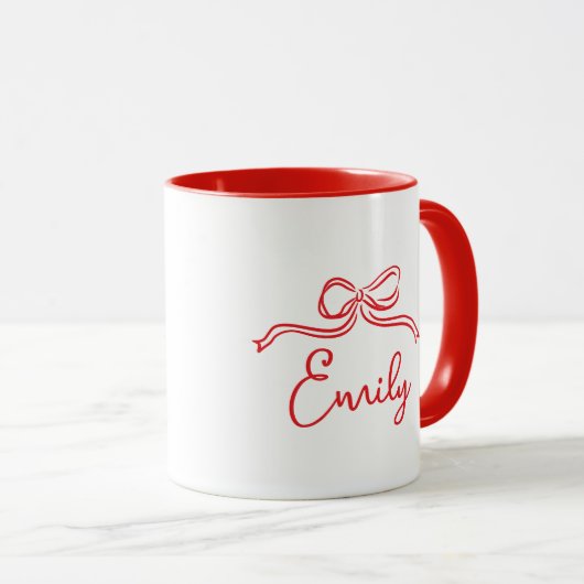Grillige coquette strik bindende knoop bruiloft mok (Voorkant rechts)