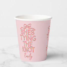 Grillige coquette strik bindt knoop bruiloft papieren bekers