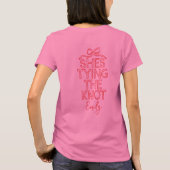 Grillige coquette strik das knopen bruiloftsfeest t-shirt (Achterkant)
