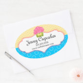 Grillige Cupcake Bakkerij Box Zegels (Envelop)