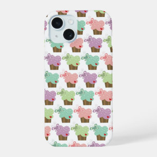 Grillige Cupcakes Boom Vlinders Zoete Verjaardag iPhone 15 Case