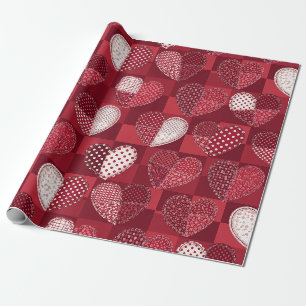Grillige Cupido Hart Rood Wit Zwart Cadeaupapier