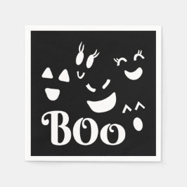 Grillige Cute Geest Gezicht Boo Halloween Thema BL Servet