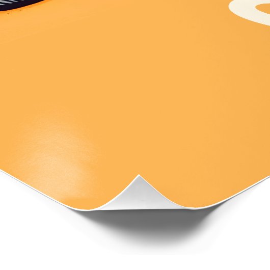 Grillige Cute Giraf in Savanne Perfect Poster (Hoek)