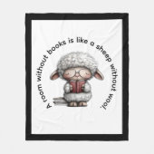 Grillige Cute Schapen Lezen een Boek Fleece Deken (Voorkant)