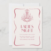  grillige dames nacht Galentines Uitnodigen Kaart (Voorkant)