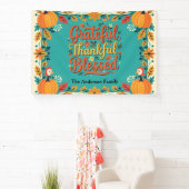 grillige dankbare gezegende Thanksgiving Spandoek (Insitu)