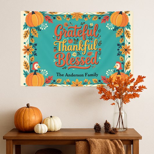 grillige dankbare gezegende Thanksgiving Spandoek
