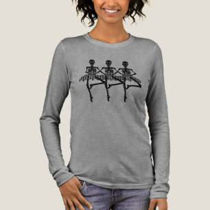 Grillige dansende ballerina skeletten Halloween Tri-Blend Shirt