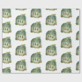 grillige dansende elfen cadeaupapier (Vlak)