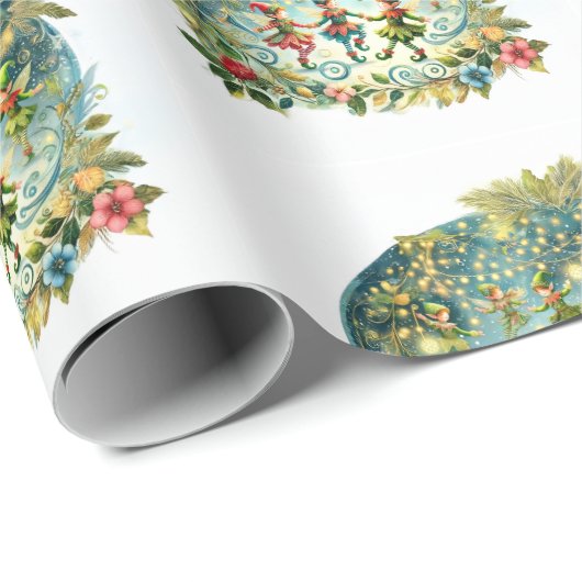 grillige dansende elfen cadeaupapier (Rol Hoek)