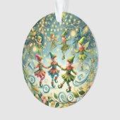 grillige dansende elfen ornament (voorkant)