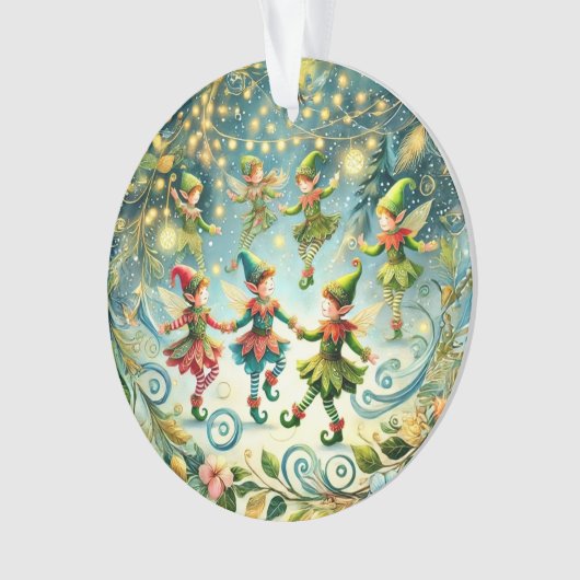 grillige dansende elfen ornament (voorkant)