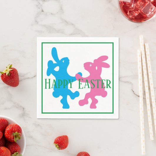 grillige dansende konijnen servet (Insitu)