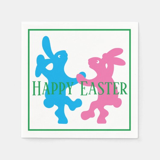 grillige dansende konijnen servet (Voorkant)