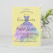 Grillige diamantstof Quinceanera-uitnodiging Kaart (Staand voorkant)