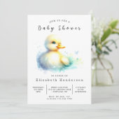 Grillige Digitale Eend Baby Shower Kaart (Staand voorkant)