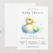 Grillige Digitale Eend Baby Shower Kaart (Voorkant / Achterkant)