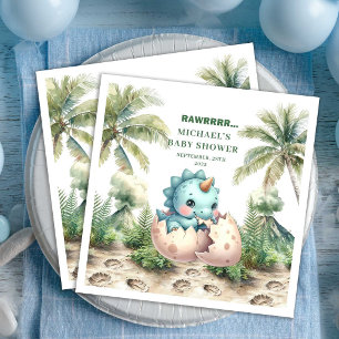 Grillige Dino Baby Shower Komt Erachter Vlug Serve Servet