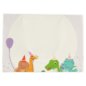 Grillige Dinosaur Prinses Verjaardag Groot Cadeauzakje (Achterkant)