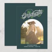 Grillige Diploma Uitnodiging Boog Foto (Voorkant / Achterkant)