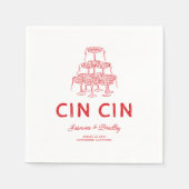 grillige doedel bruiloft servet (Voorkant)