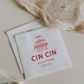 grillige doedel bruiloft servet