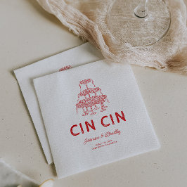 grillige doedel bruiloft servet