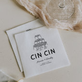 grillige doedel bruiloft servet