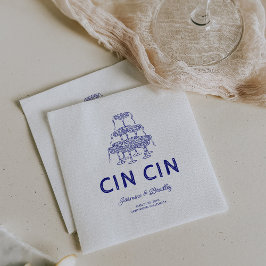 grillige doedel bruiloft servet