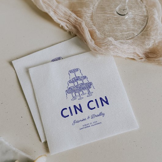 grillige doedel bruiloft servet