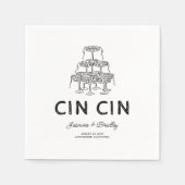 grillige doedel bruiloft servet (Voorkant)