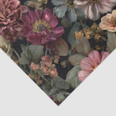 grillige donkere humeurige gedempte bloemdecoupage tissuepapier (Detail)