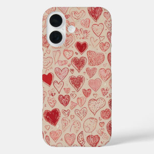 grillige doodle iPhone 16 hoesje