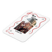 Grillige Doodle Kerstkaart met Foto Magneet (Linkerzijde)