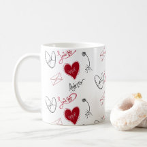 Grillige Doodles Handgetekende Valentijnsdag 