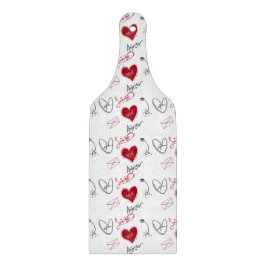 Grillige Doodles Handgetekende Valentijnsdag  Snijplank