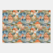 GRILLIGE DORPEN EN HUIZEN CADEAU INPAKPAPIER VEL (Voorkant 3)