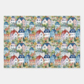 GRILLIGE DORPEN EN HUIZEN CADEAU INPAKPAPIER VEL (Voorkant 2)